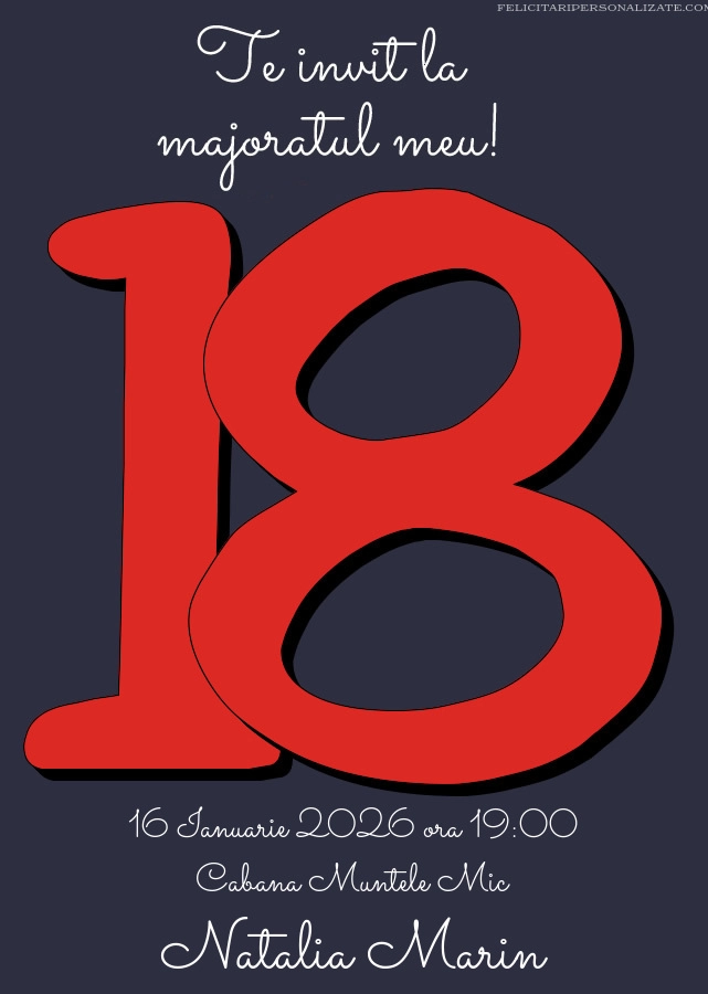 Invitație pentru 18