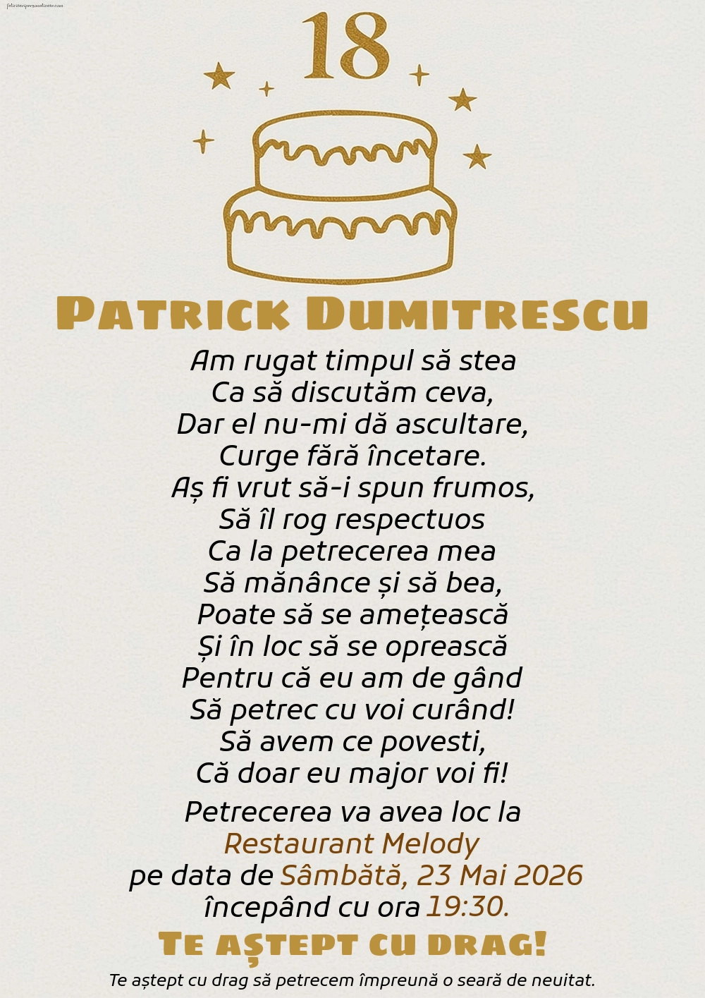 Invitație elegantă