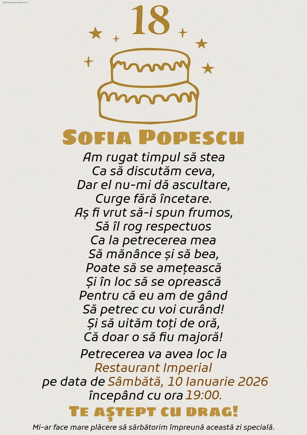 Invitație elegantă