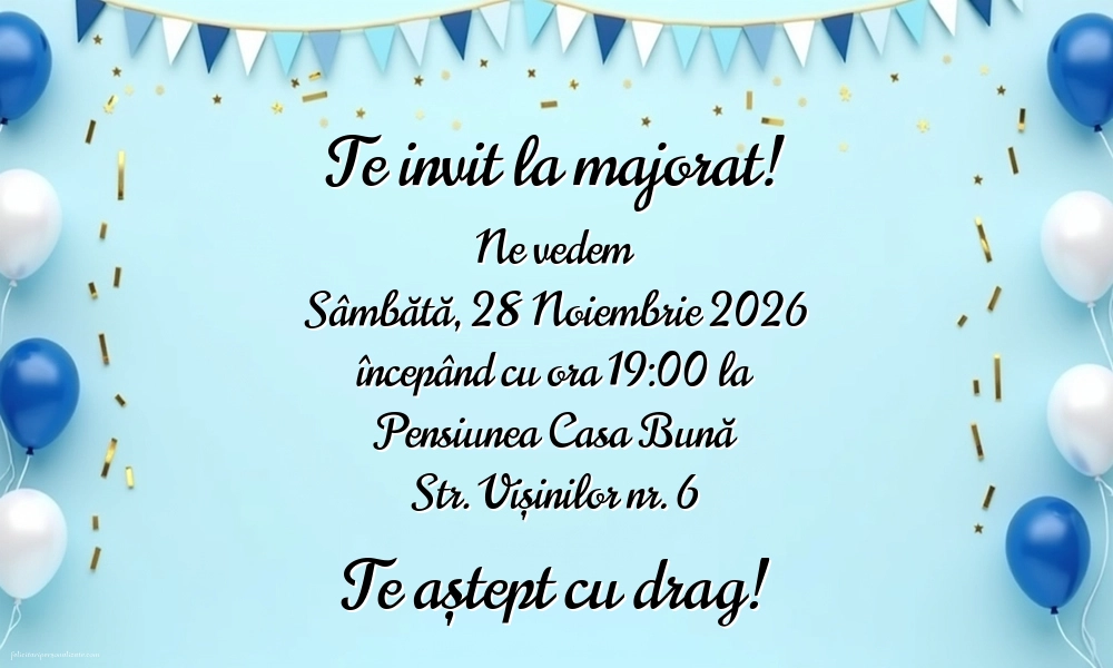 Invitație pentru petrecere