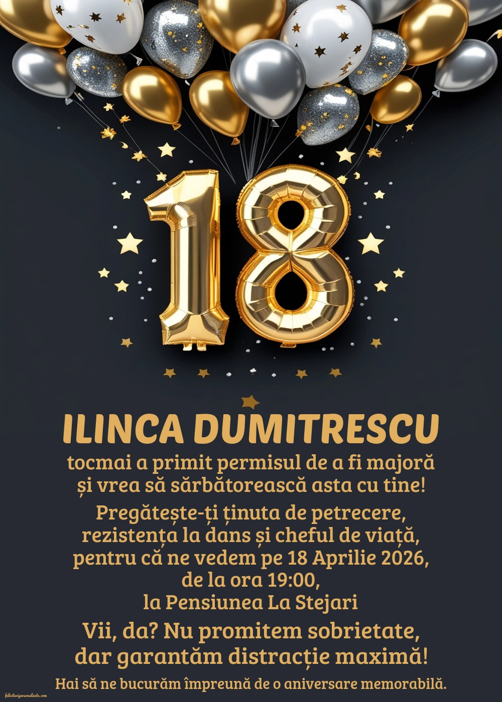 Invitație amuzantă