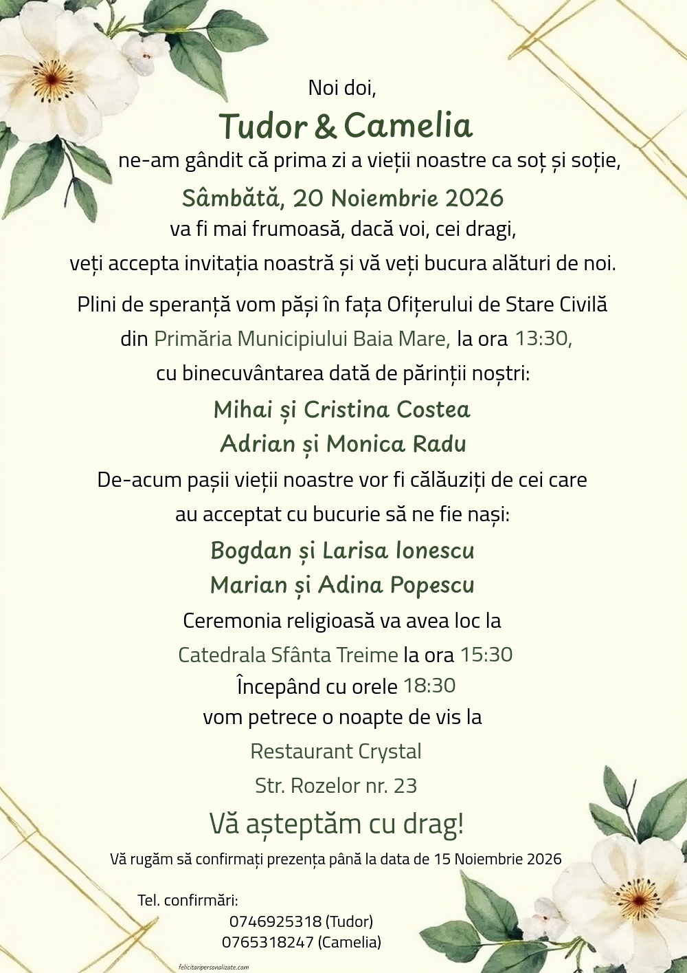 Invitație vintage