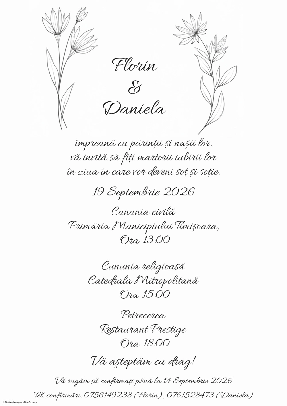 Invitație simplă