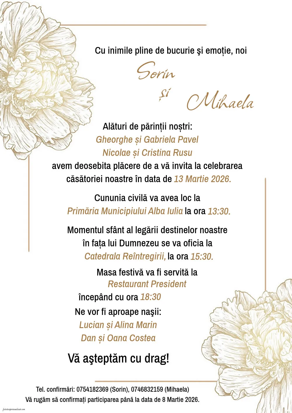 Invitație elegantă