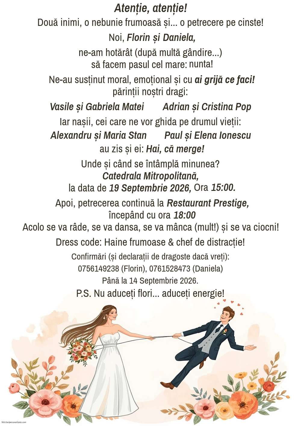Invitație amuzantă