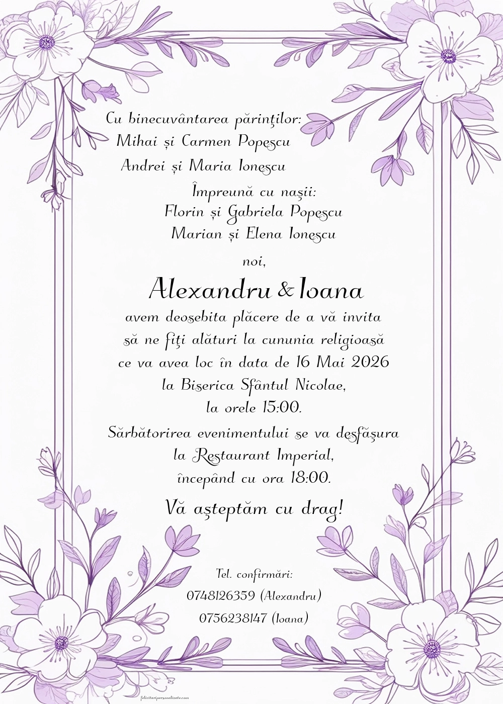 Invitație simplă