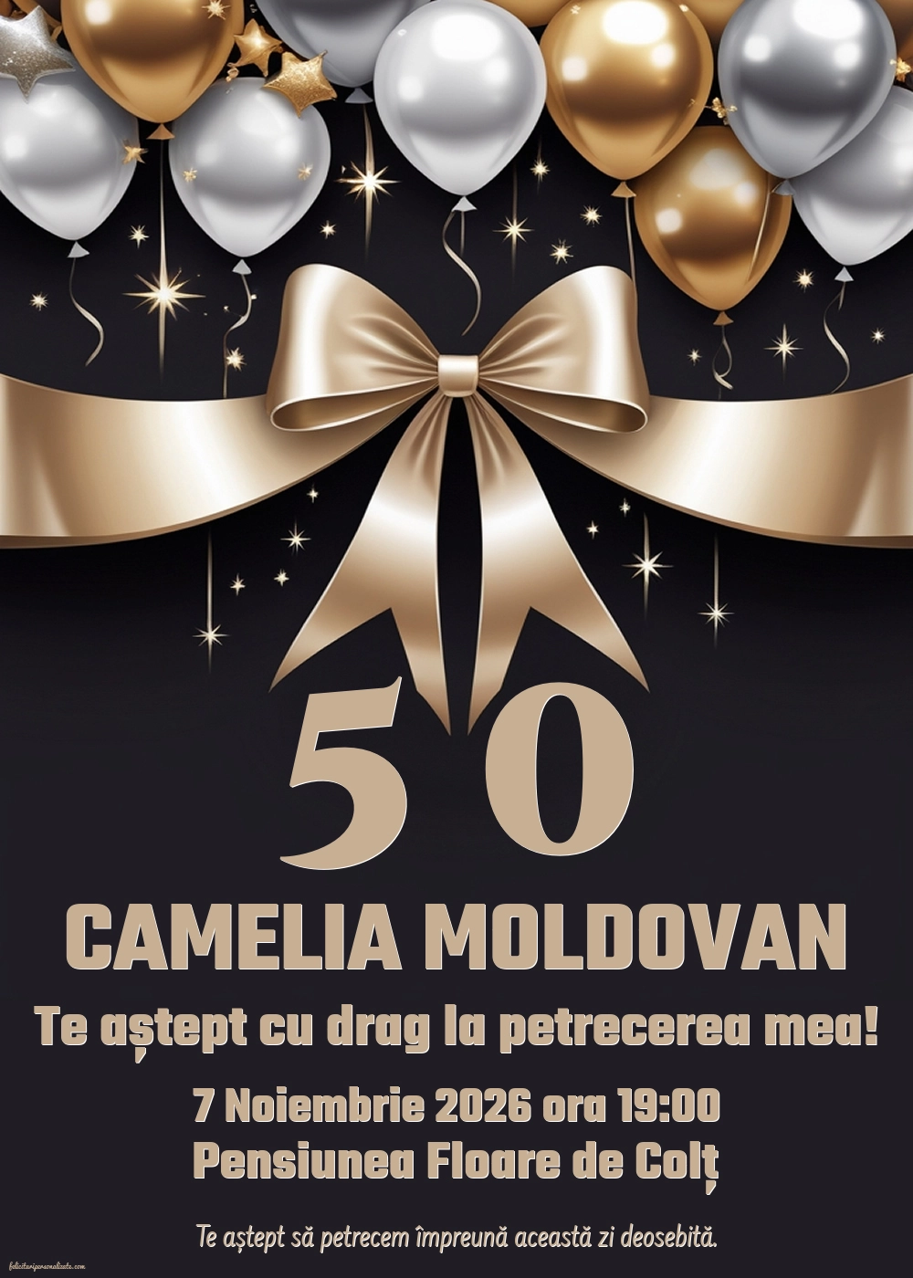 Exemplu completat: Invitație elegantă
