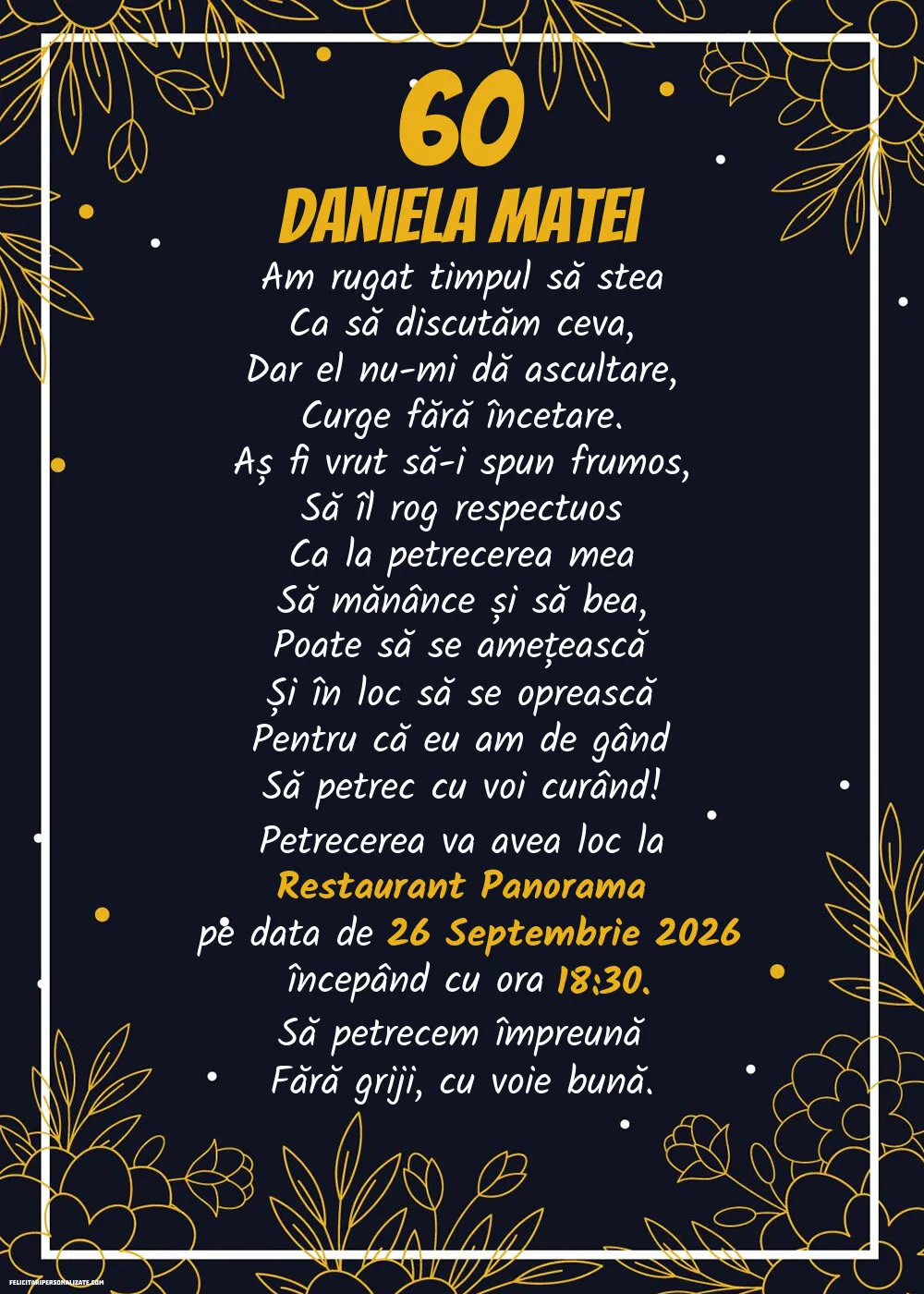 Invitație pentru femei