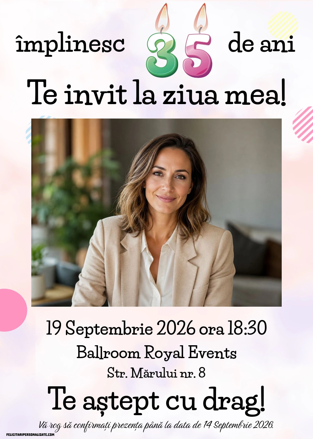 Invitație pentru 35 ani