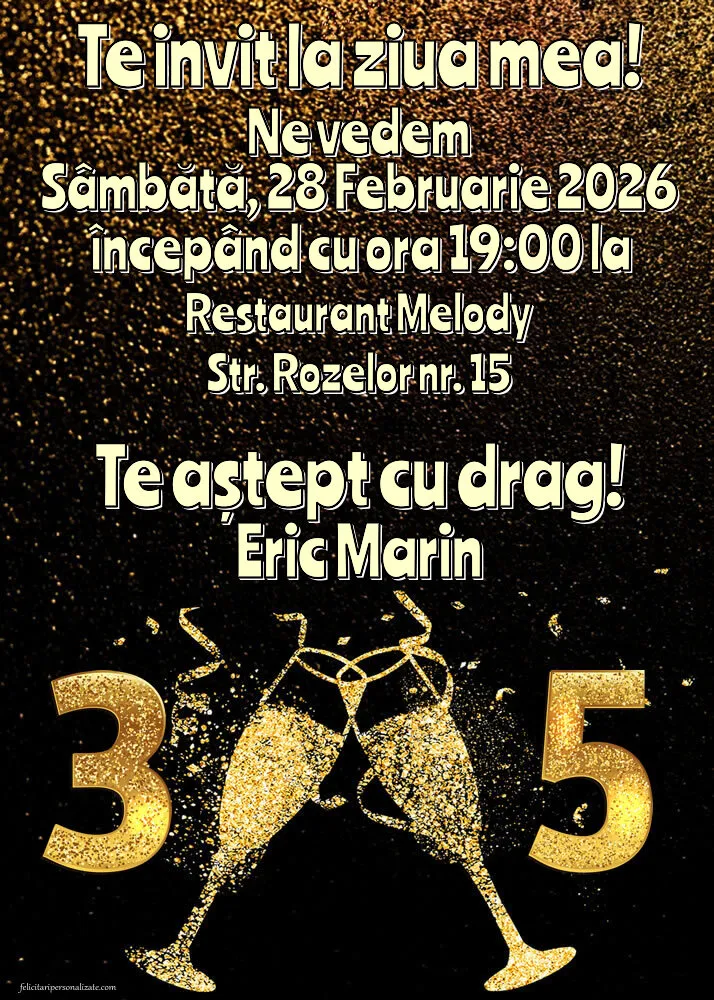 Invitație pentru 35 ani