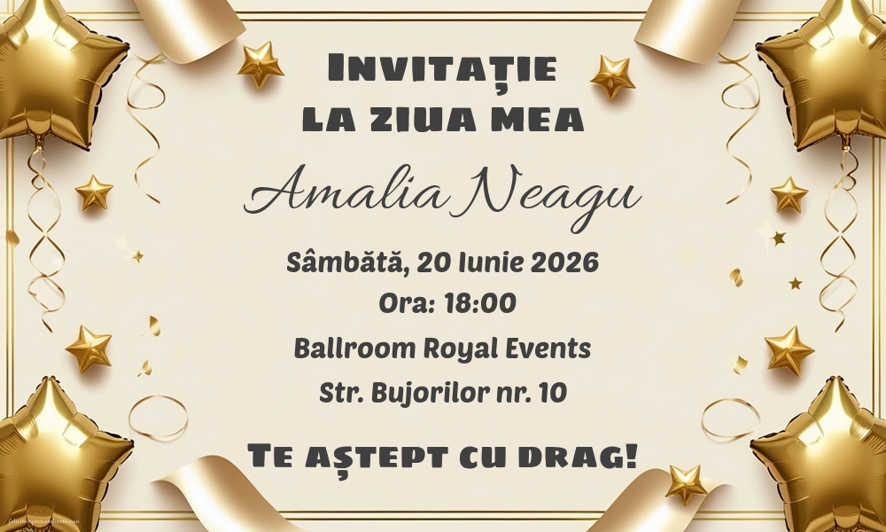 Exemplu completat: Invitație elegantă