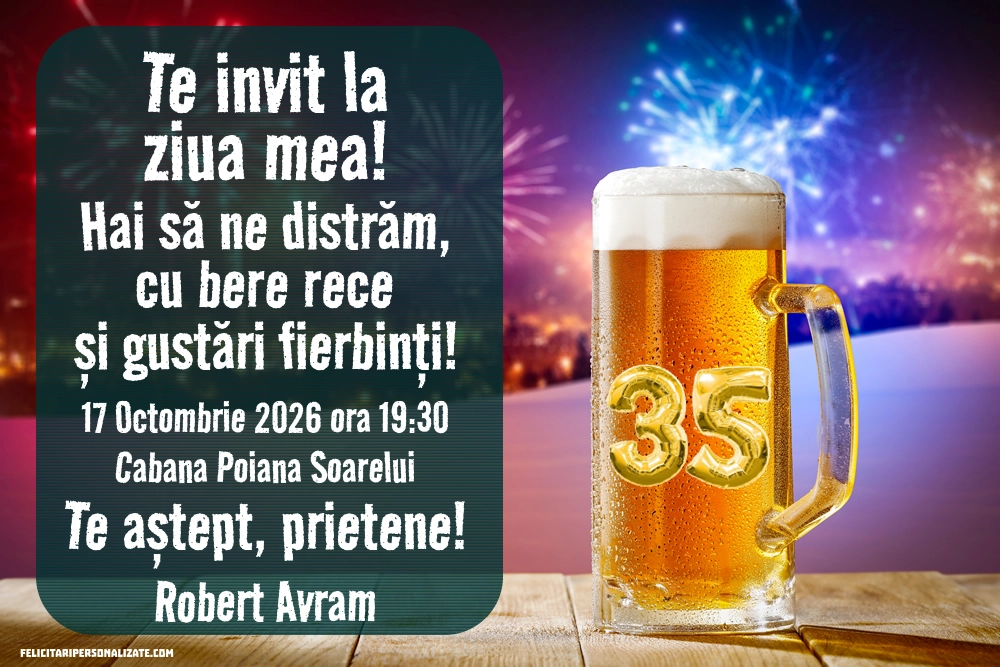 Invitație pentru 35 ani