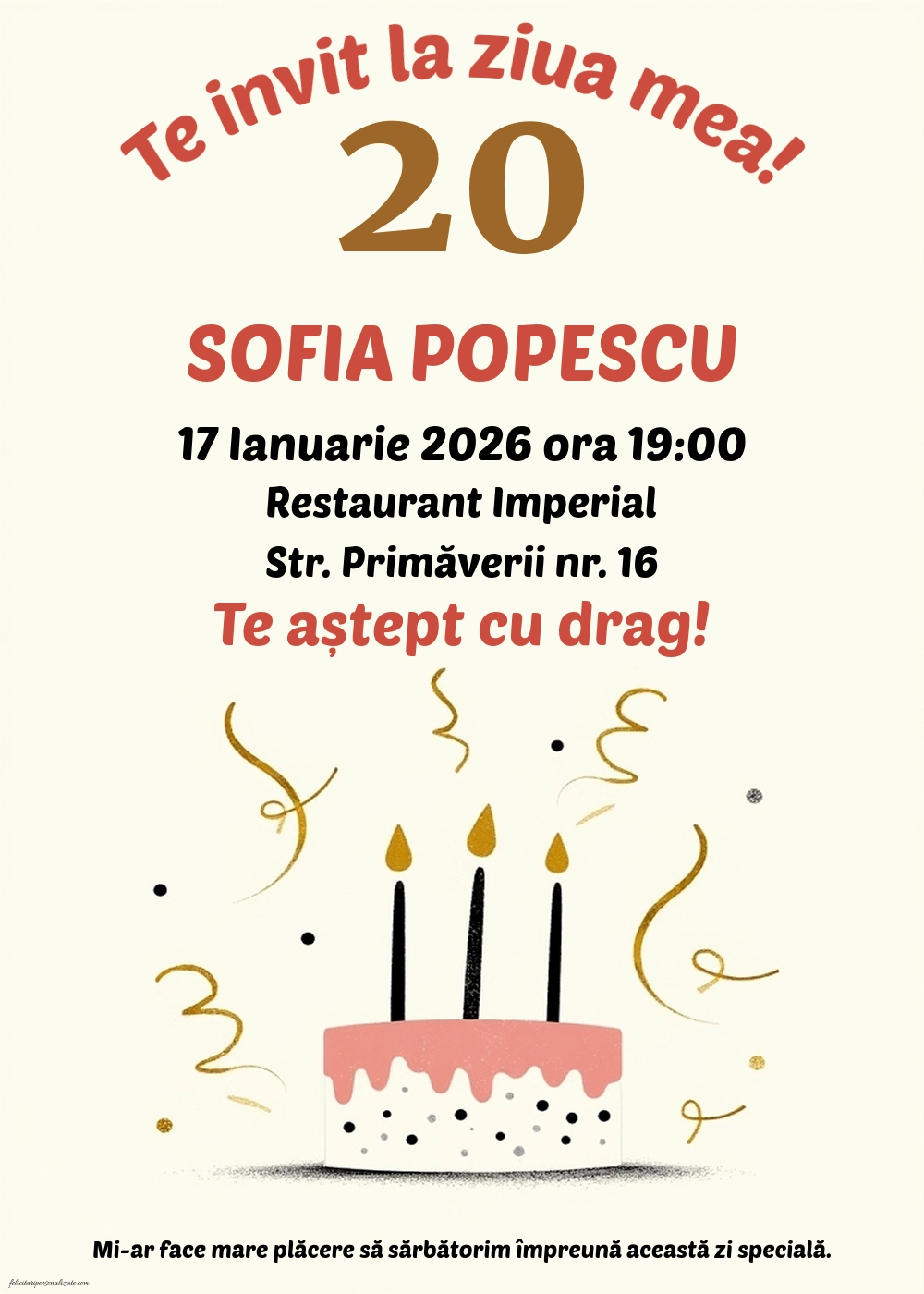 Invitație elegantă
