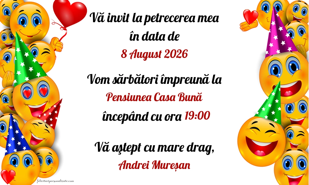 Invitație haioasă