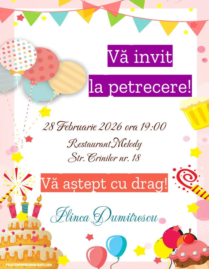 Invitație cu artificii