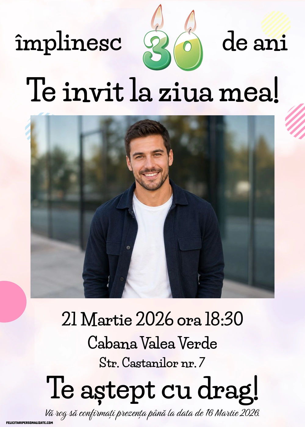 Invitație pentru 30 ani