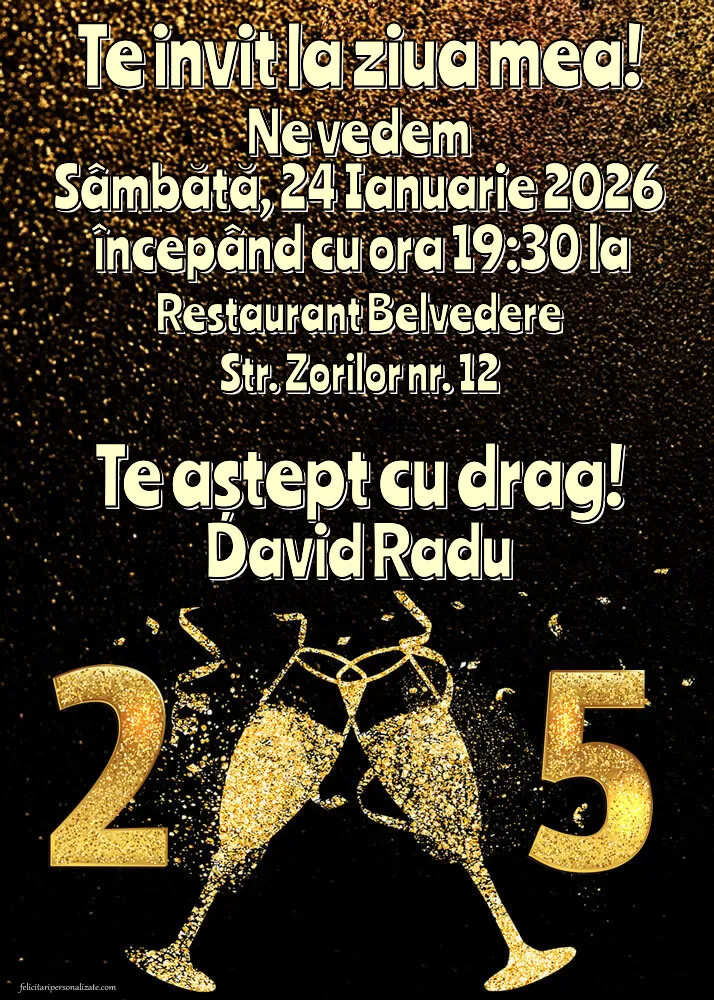 Invitație pentru 25 ani
