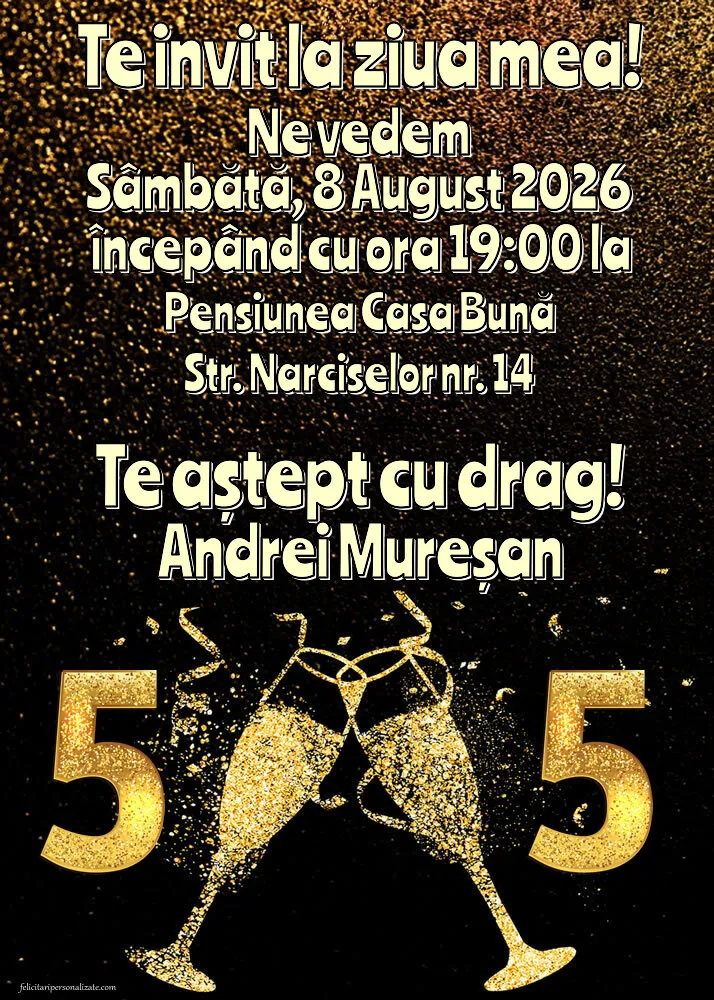 Invitație pentru 55 ani