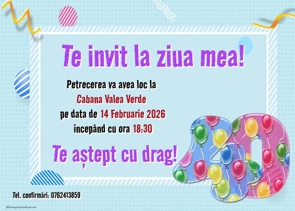 Invitație pentru 40 ani