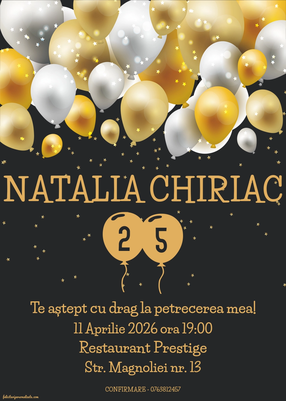 Invitație pentru 25 ani