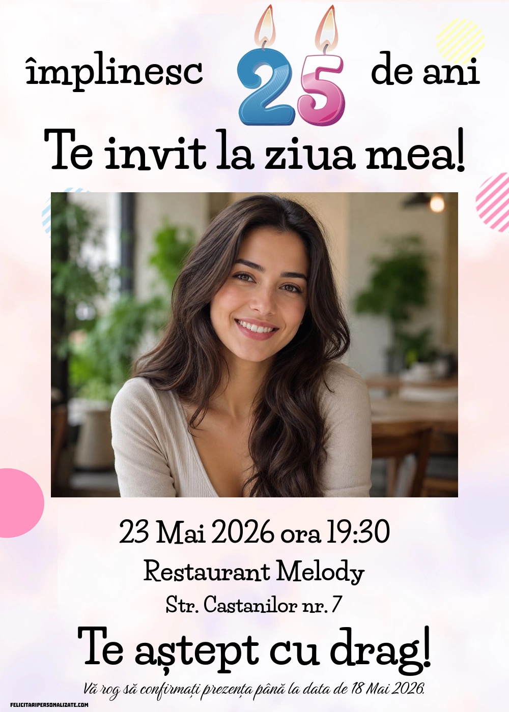 Invitație pentru 25 ani