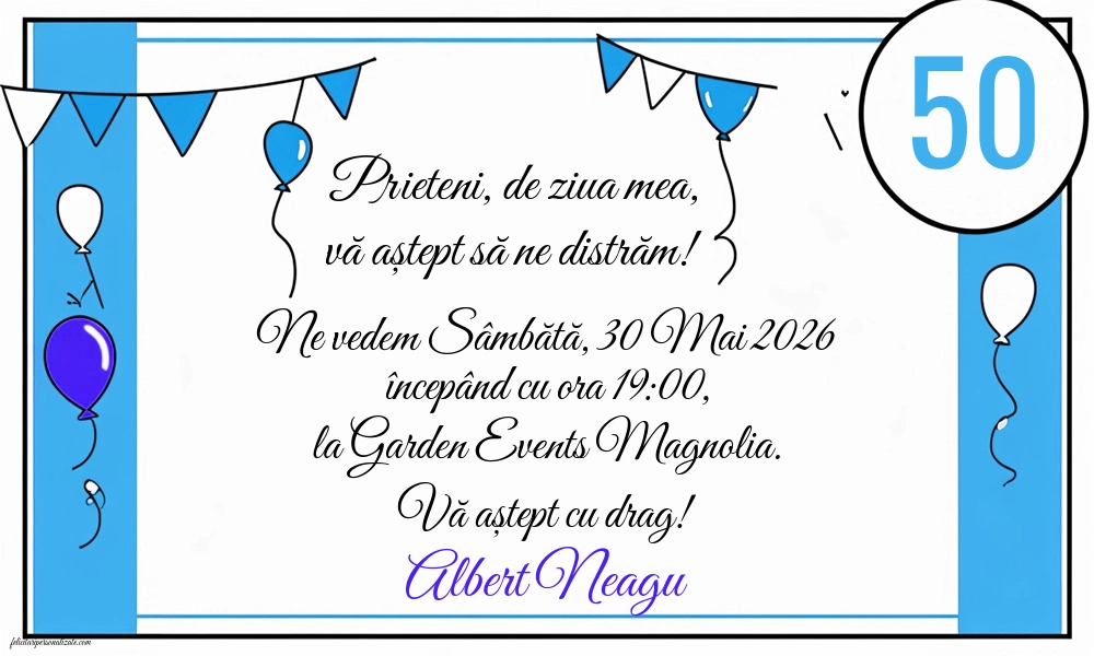 Invitație pentru prieteni