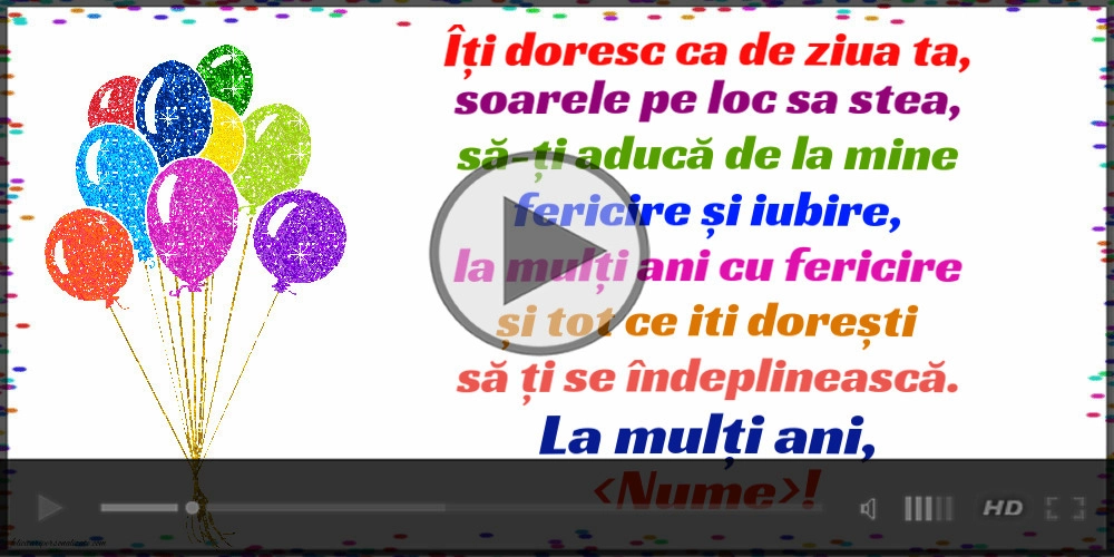 Felicitare muzicală: La mulți ani cu fericire și tot ce iti dorești să ți se îndeplinească | Felicitari muzicale de zi de nastere