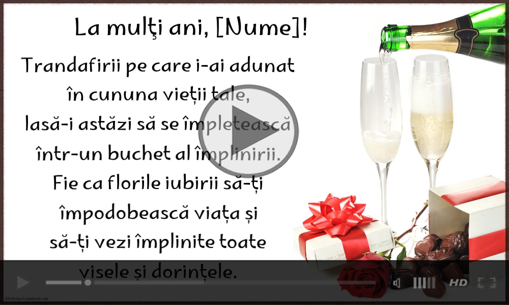 La mulţi ani! - felicitare muzicală cu mesaj personalizat cu numele dorit | Felicitari muzicale de zi de nastere