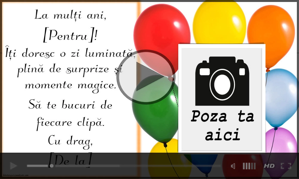 Felicitare muzicală cu poza sărbătoritului sau sărbătoritei | Felicitari muzicale de zi de nastere