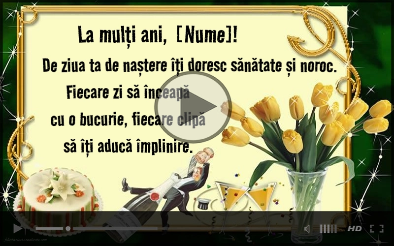 La mulți ani,...! De ziua ta de naștere îți doresc sănătate și noroc. | Felicitari muzicale de zi de nastere
